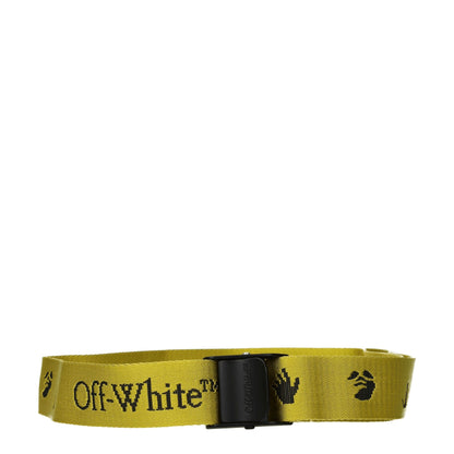 Cinturón regular de tela amarillo Off-White