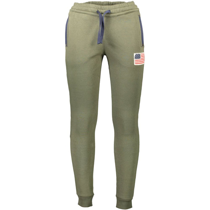 U.S. POLO ASSN. Green Cotton Male Trouser
