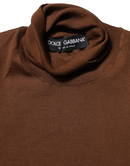 Suéter de cuello alto de cachemir marrón de Dolce & Gabbana