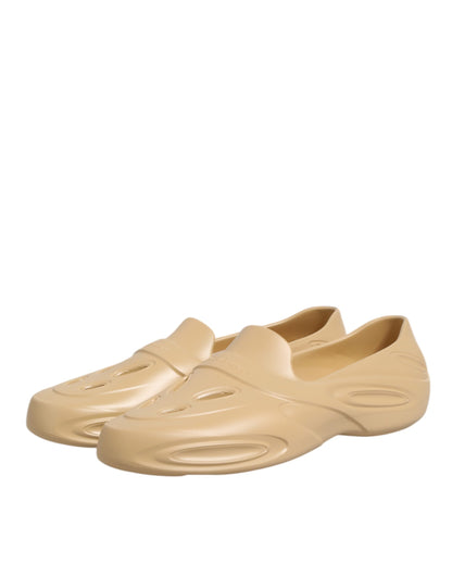 Chaussures baskets basses en caoutchouc beige Dolce & Gabbana