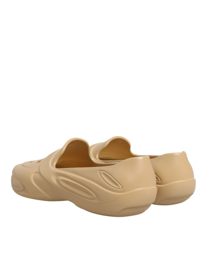 Chaussures baskets basses en caoutchouc beige Dolce & Gabbana