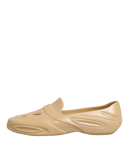 Chaussures baskets basses en caoutchouc beige Dolce & Gabbana