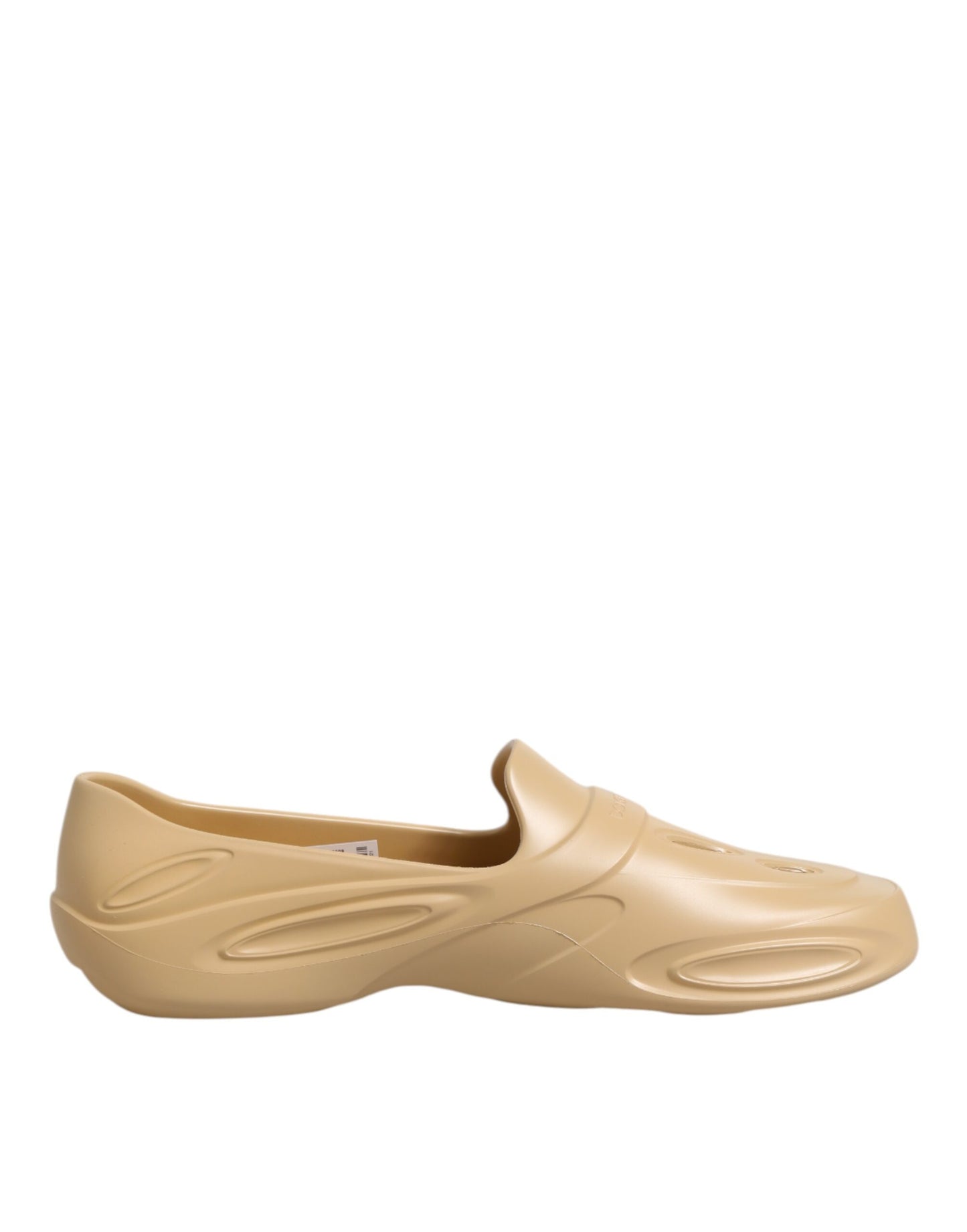 Chaussures baskets basses en caoutchouc beige Dolce & Gabbana