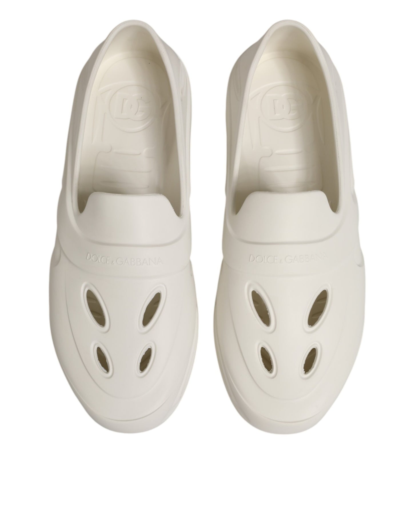 Chaussures Baskets Basses Dolce & Gabbana en Caoutchouc Blanc