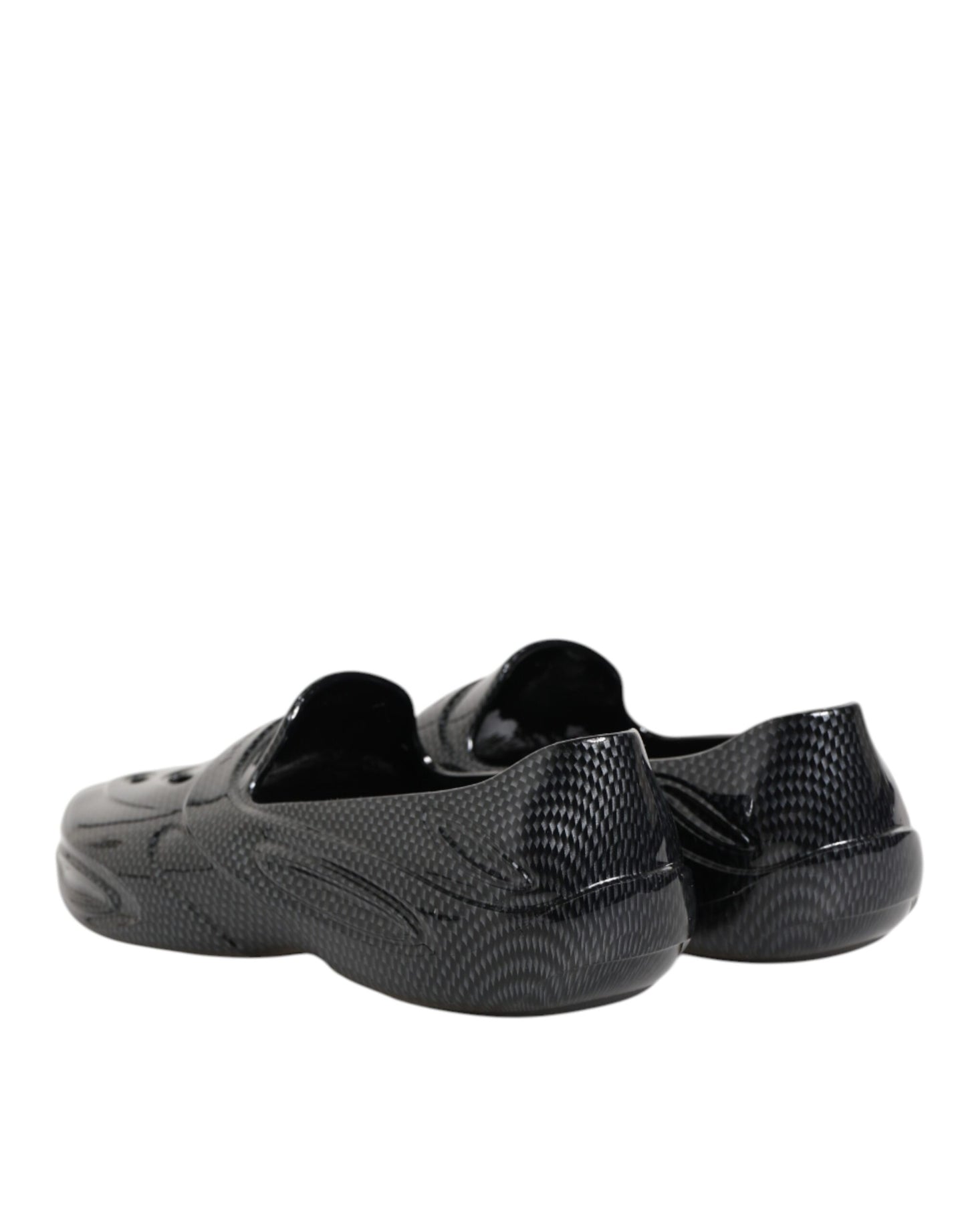 Dolce & Gabbana Claquettes en Caoutchouc Noir Baskets Basses