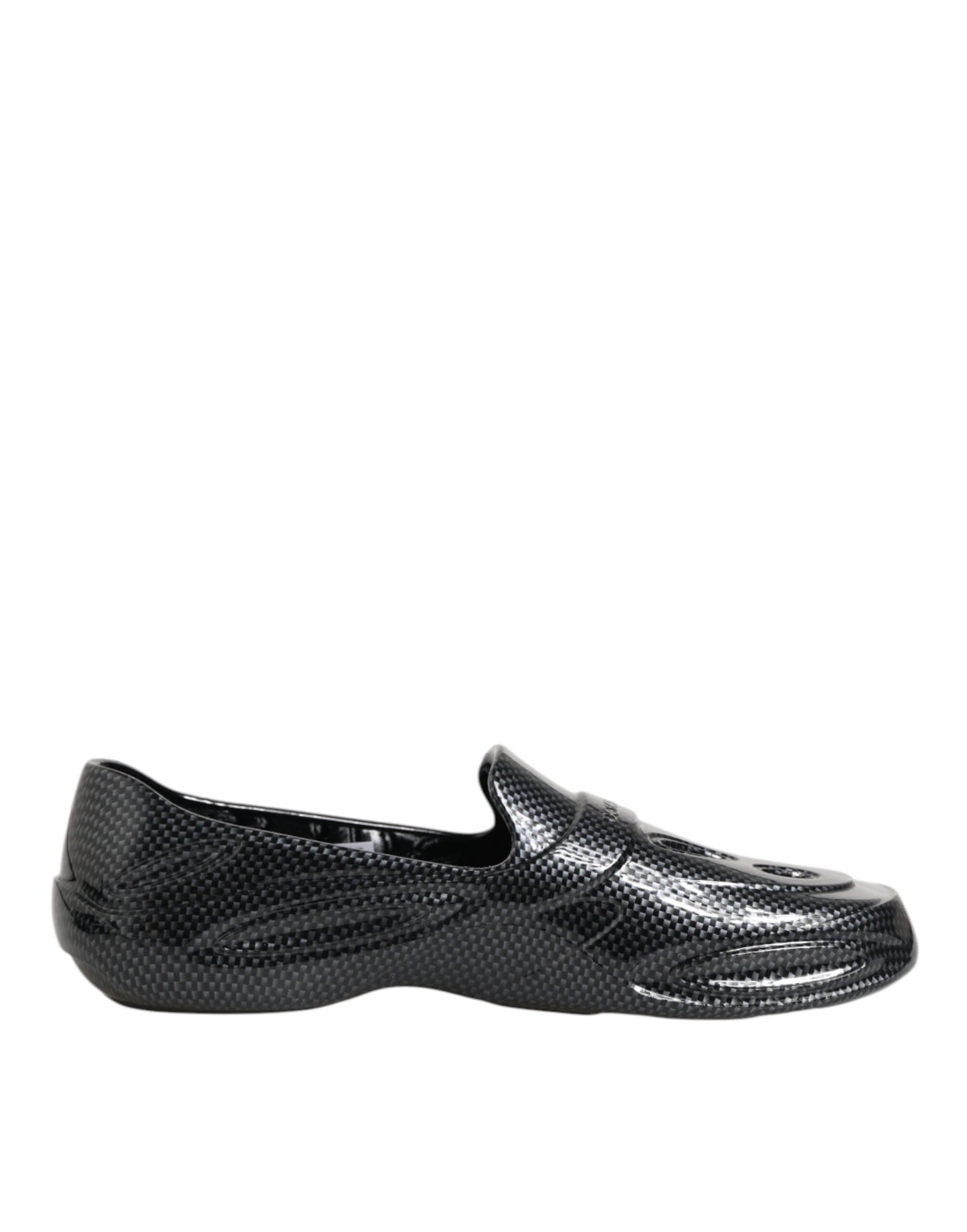 Dolce & Gabbana Claquettes en Caoutchouc Noir Baskets Basses