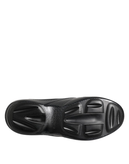 Dolce & Gabbana Claquettes en Caoutchouc Noir Baskets Basses