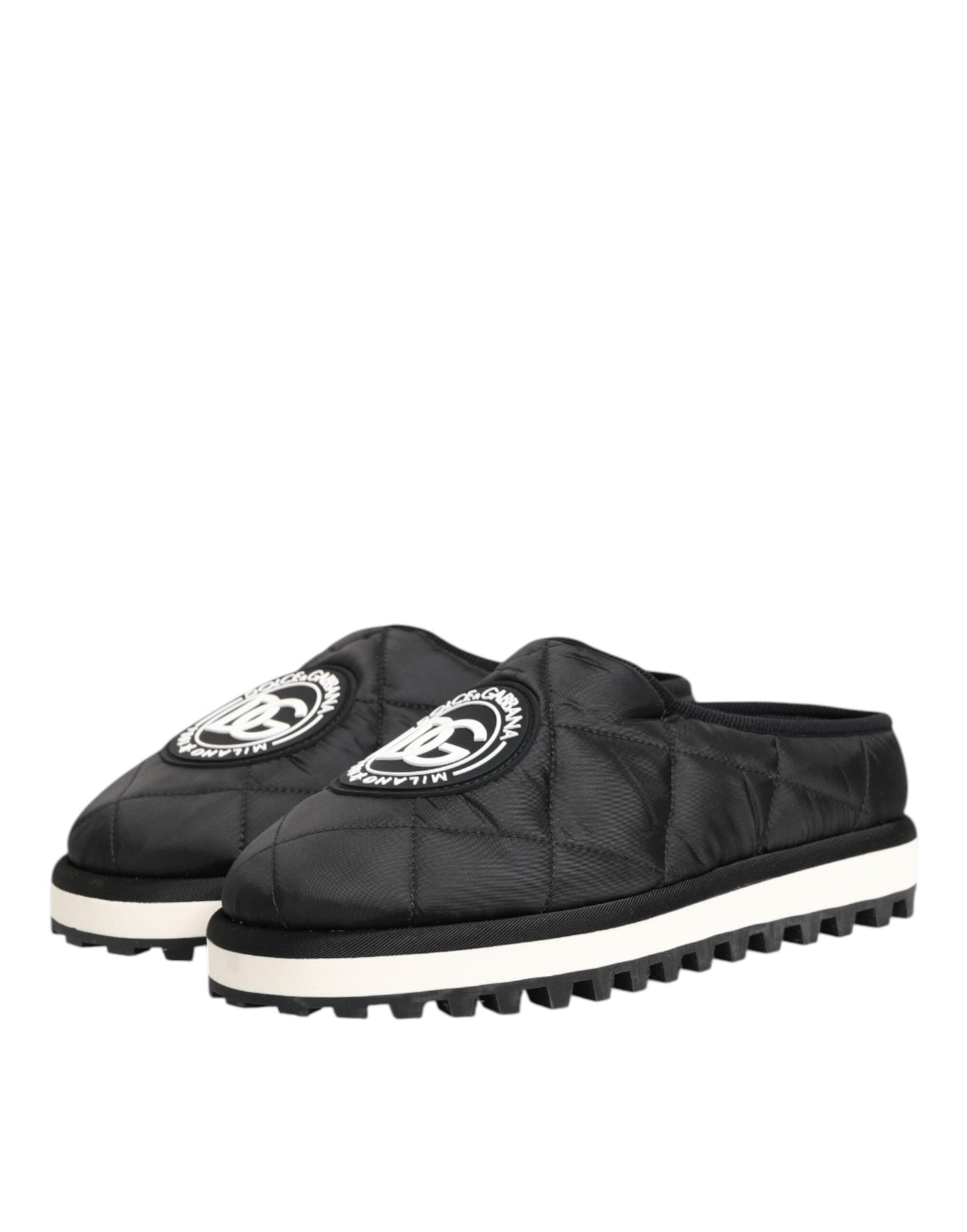 Chaussures Baskets Basses à Enfiler en Nylon Noir Dolce & Gabbana