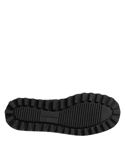 Chaussures Baskets Basses à Enfiler en Nylon Noir Dolce & Gabbana