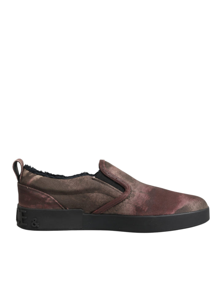 Zapatillas slip on de hombre de algodón multicolor Dolce & Gabbana