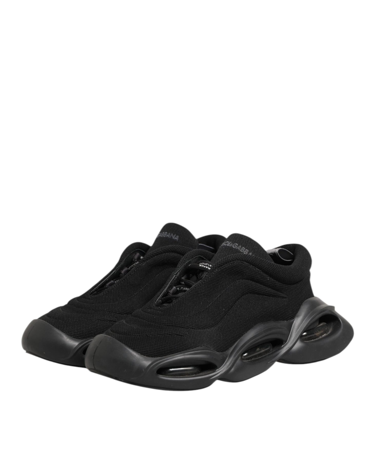 Chaussures homme basses Dolce & Gabbana Wave à lacets noires