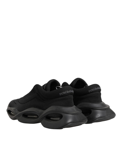 Chaussures homme basses Dolce & Gabbana Wave à lacets noires