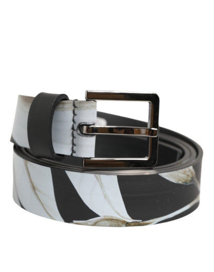 Cinturón Dolce & Gabbana de PVC Multicolor Floral con Hebilla Plateada para Hombre