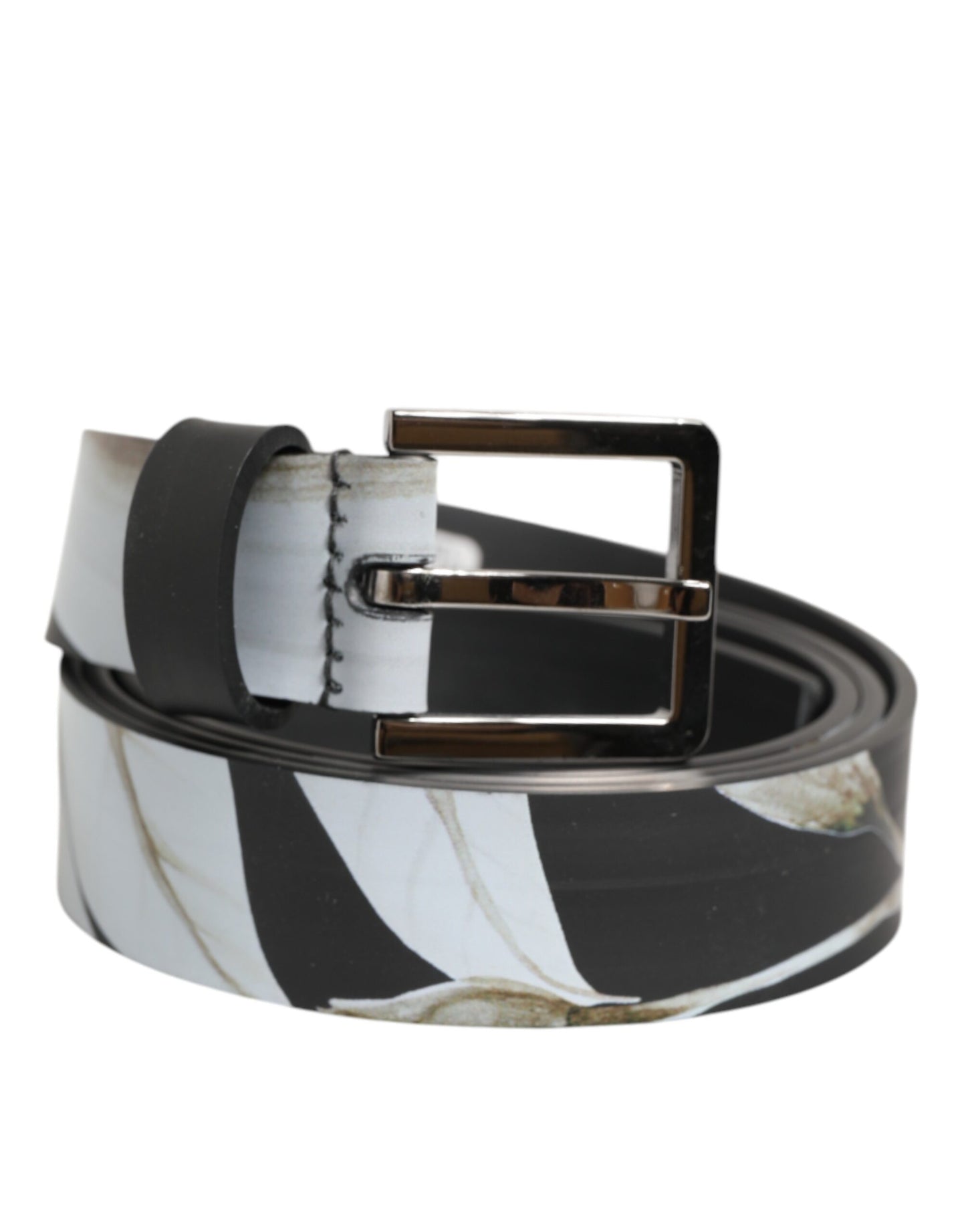 Cinturón Dolce & Gabbana de PVC Multicolor Floral con Hebilla Plateada para Hombre