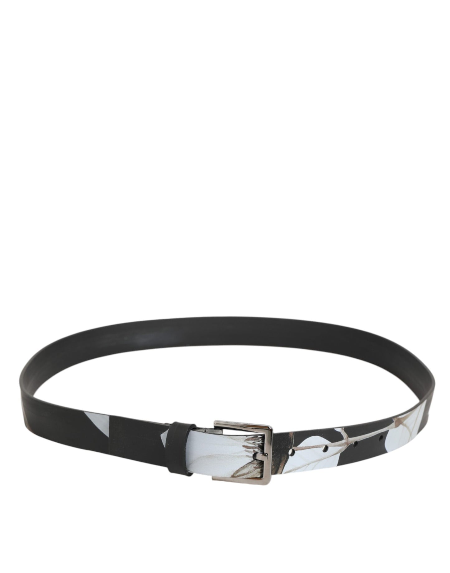 Cinturón Dolce & Gabbana de PVC Multicolor Floral con Hebilla Plateada para Hombre