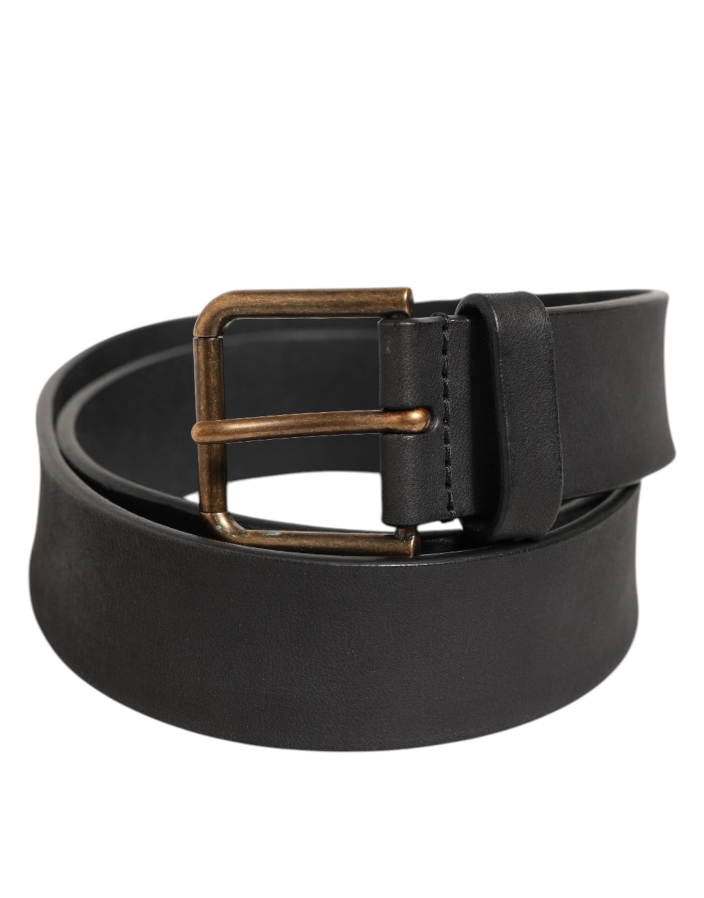 Ceinture classique homme Dolce & Gabbana en cuir noir à boucle métallique