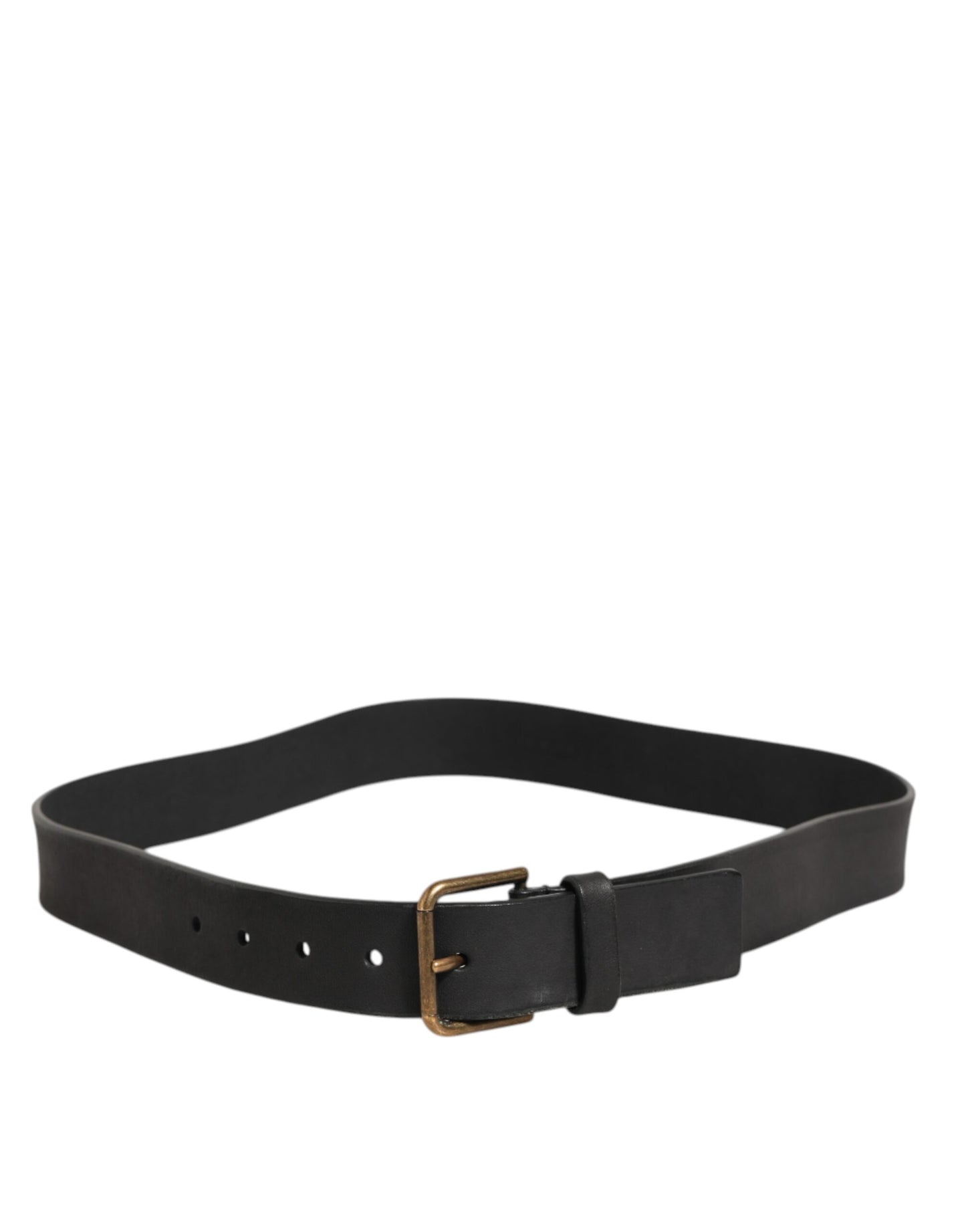 Ceinture classique homme Dolce & Gabbana en cuir noir à boucle métallique