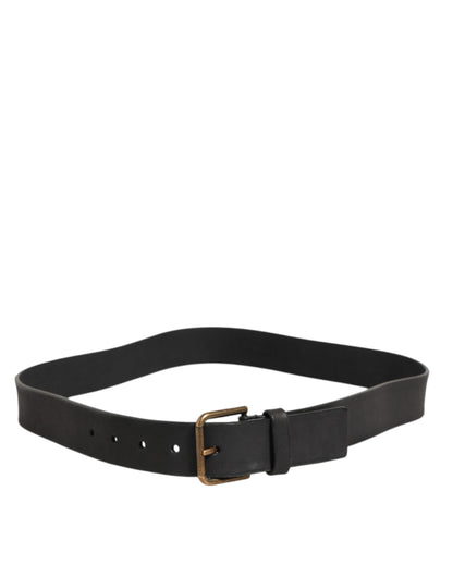 Ceinture classique homme Dolce & Gabbana en cuir noir à boucle métallique