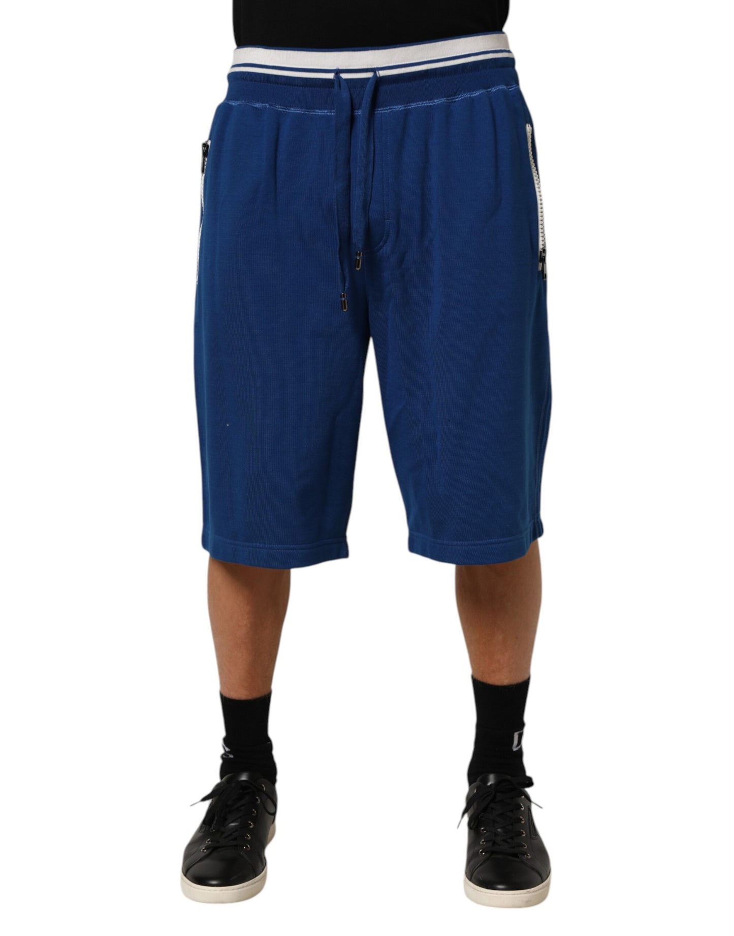 Pantalones cortos tipo bermuda de mezcla de algodón azul de Dolce & Gabbana