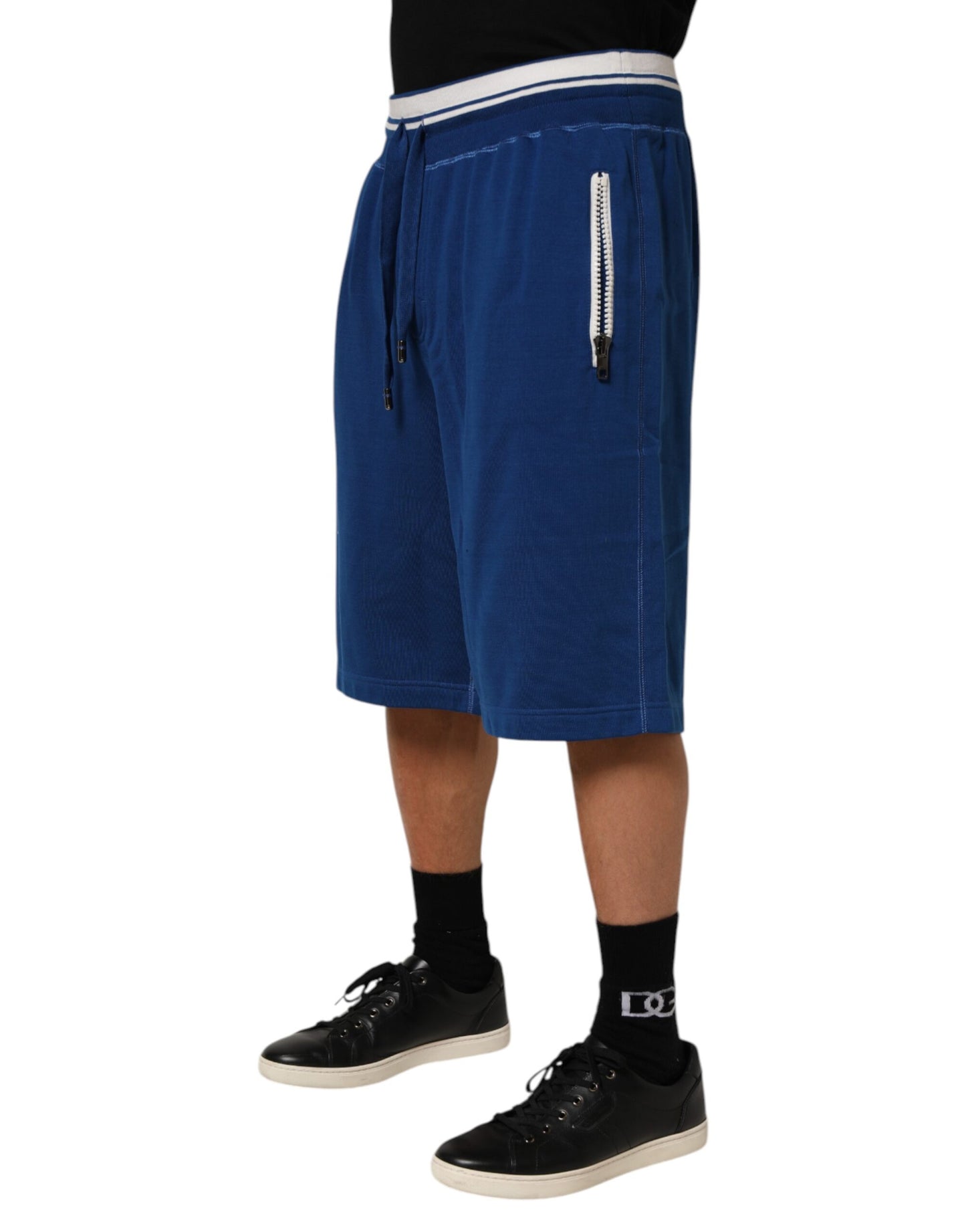 Pantalones cortos tipo bermuda de mezcla de algodón azul de Dolce & Gabbana