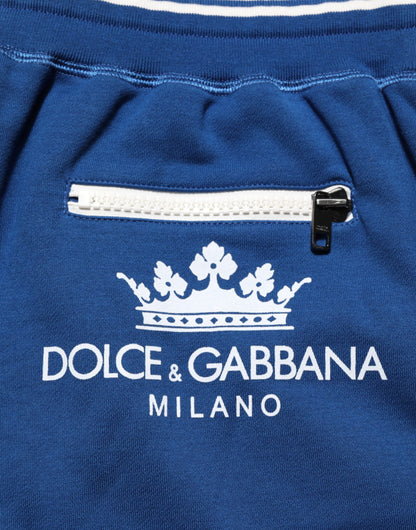 Pantalones cortos tipo bermuda de mezcla de algodón azul de Dolce & Gabbana