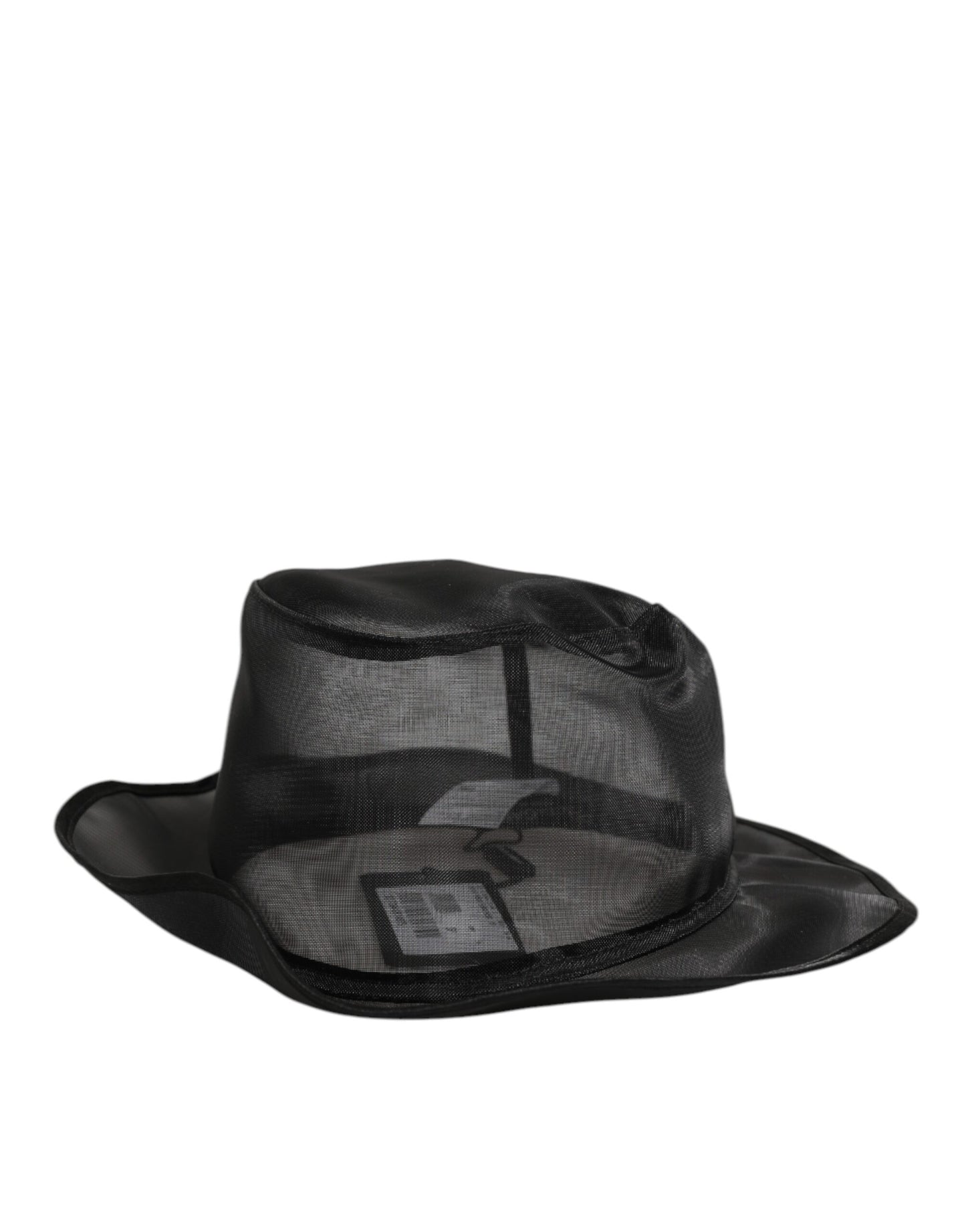 Gorra de pescador de malla de seda negra Dolce & Gabbana para hombre