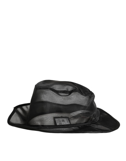 Gorra de pescador de malla de seda negra Dolce & Gabbana para hombre