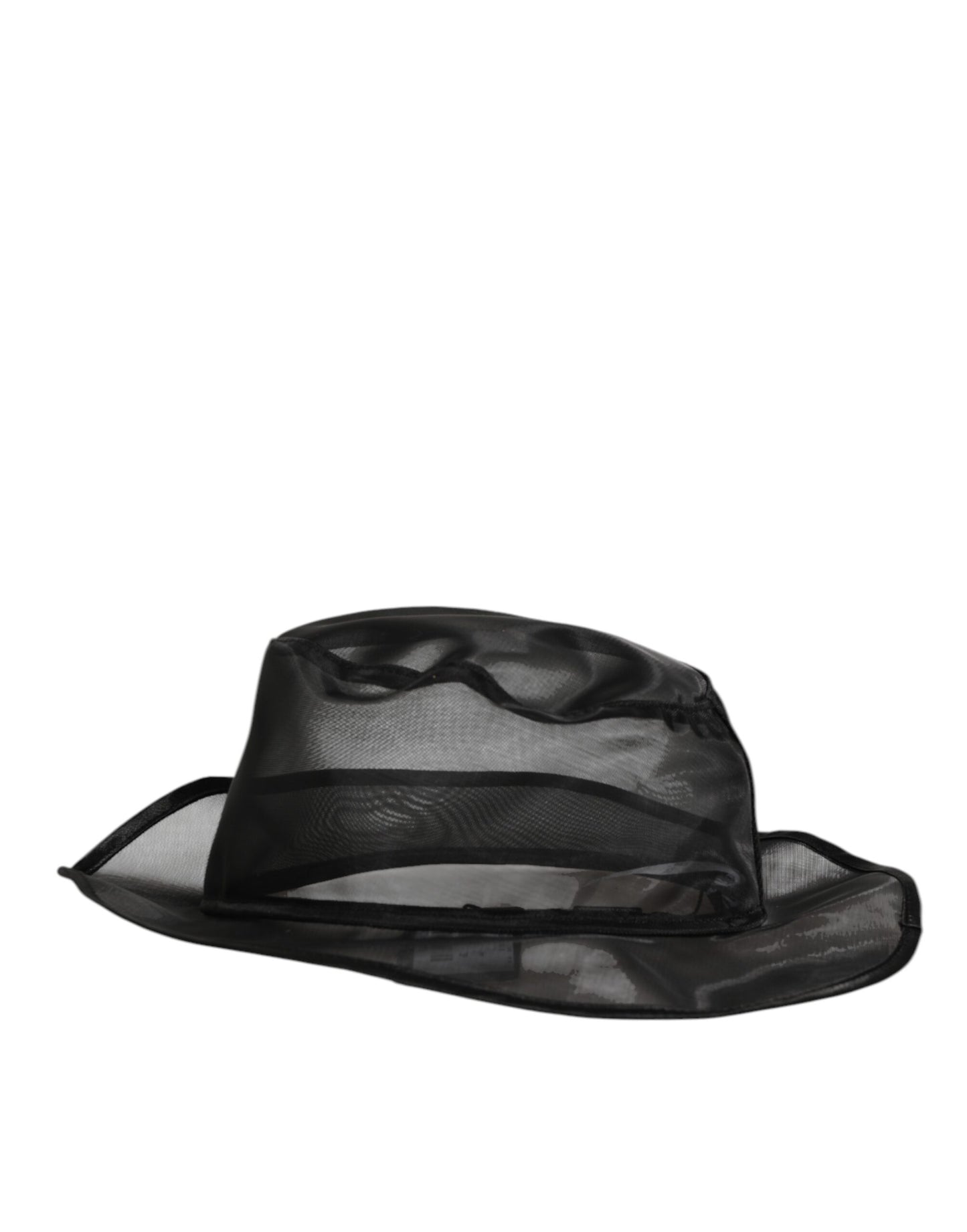 Gorra de pescador de malla de seda negra Dolce & Gabbana para hombre
