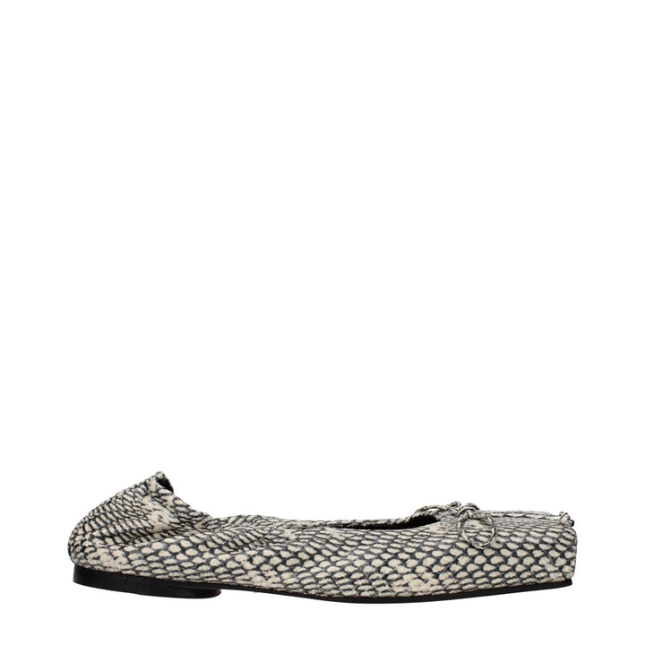 Jacquemus Beige Leather Ballet Flats