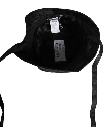 Chapeau Bob Homme Noir Large Bord PVC Dolce & Gabbana