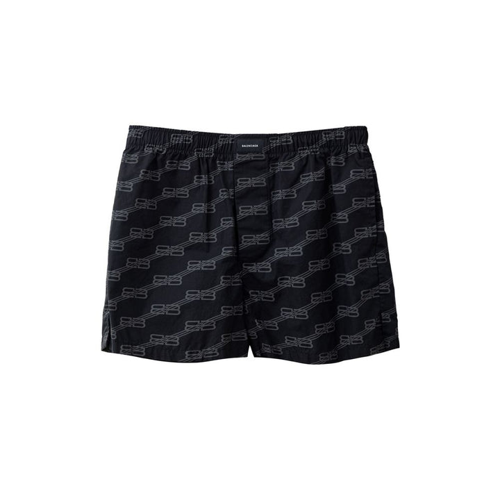 Balenciaga Pantalón corto bermuda de algodón negro