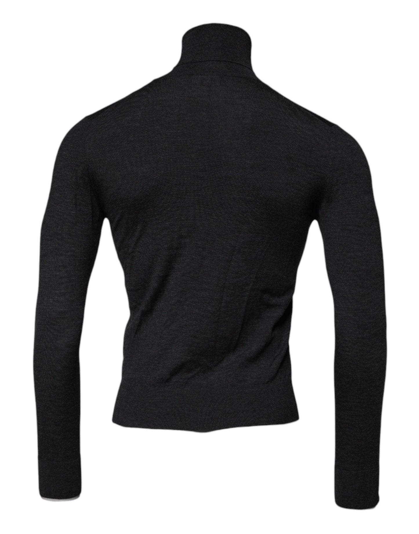 Pull Dolce & Gabbana en laine noire à col roulé pour homme