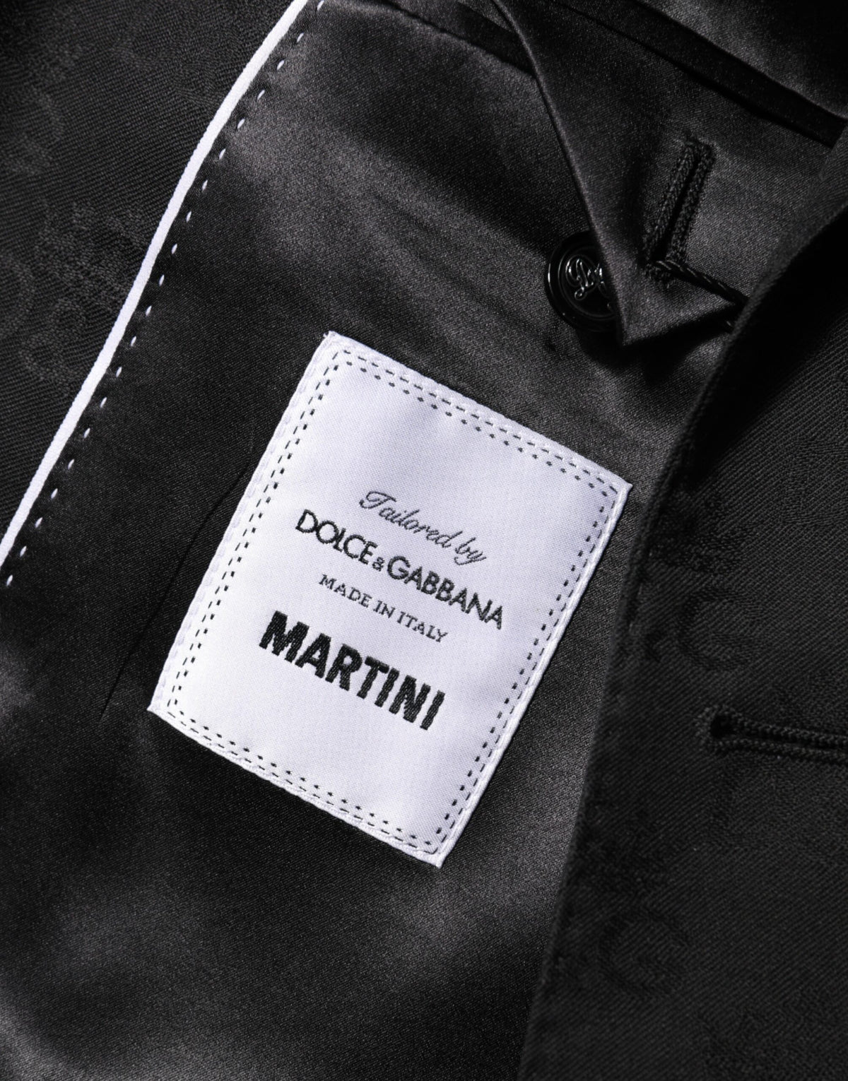 Chaqueta de Traje Blazer Dolce & Gabbana Negra MARTINI 2 Botones