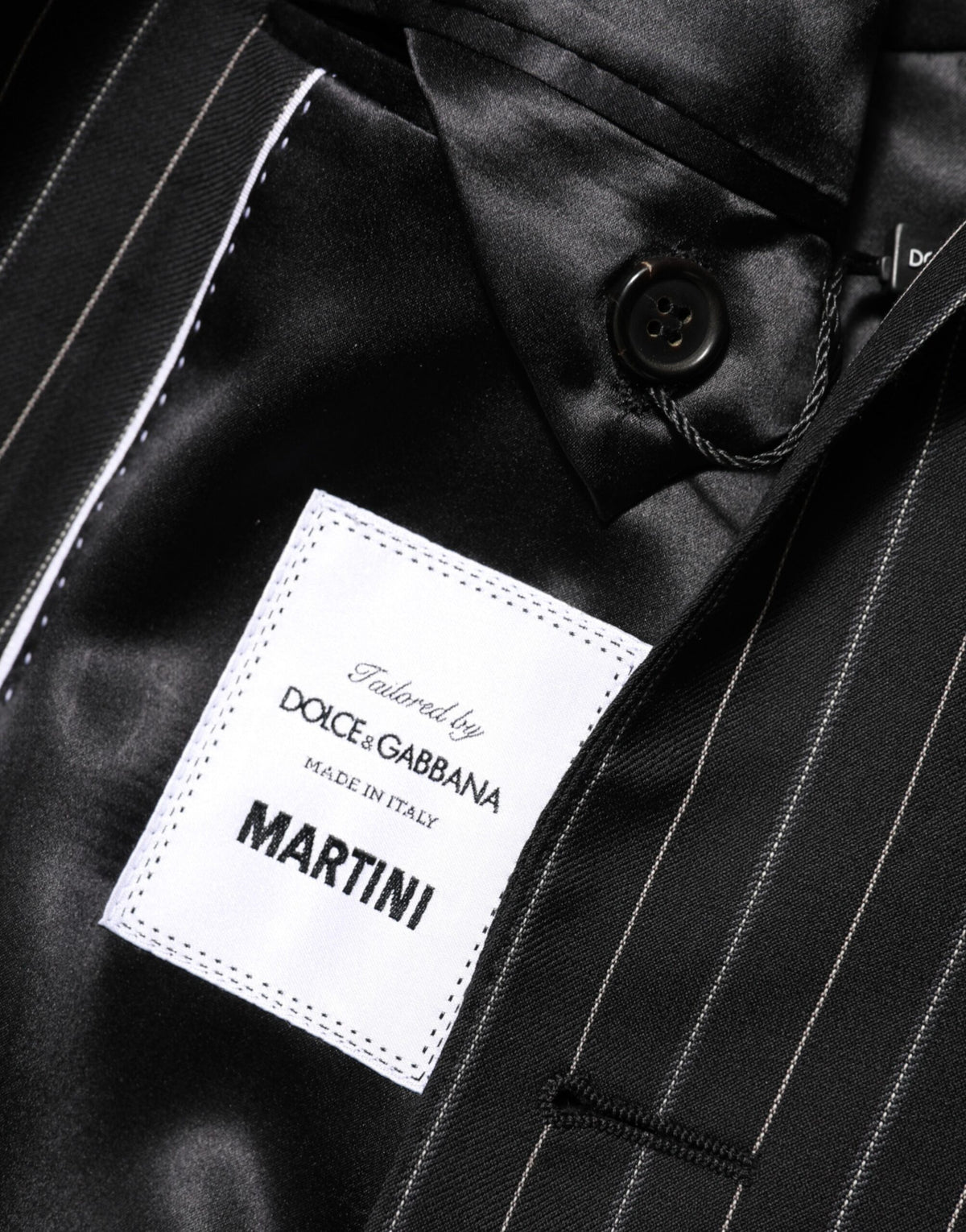 Blazer de traje de 1 botón MARTINI de Dolce & Gabbana con rayas negras
