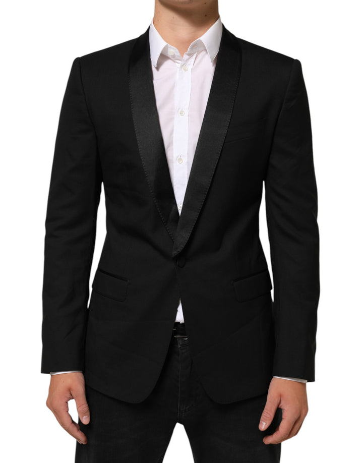 Chaqueta de traje con un botón MARTINI negra de Dolce & Gabbana