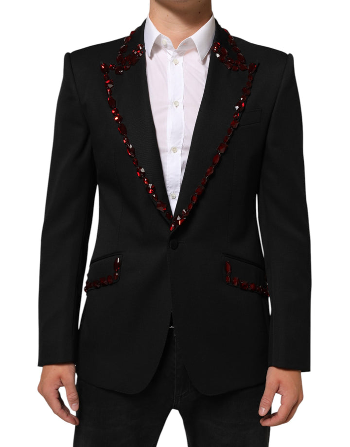 Dolce & Gabbana Blazer de Hombre Negro SICILIA con Cristales
