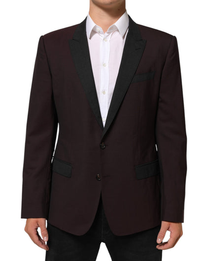 Blazer Dolce & Gabbana de lana granate con 2 botones