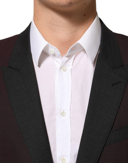 Blazer Dolce & Gabbana de lana granate con 2 botones