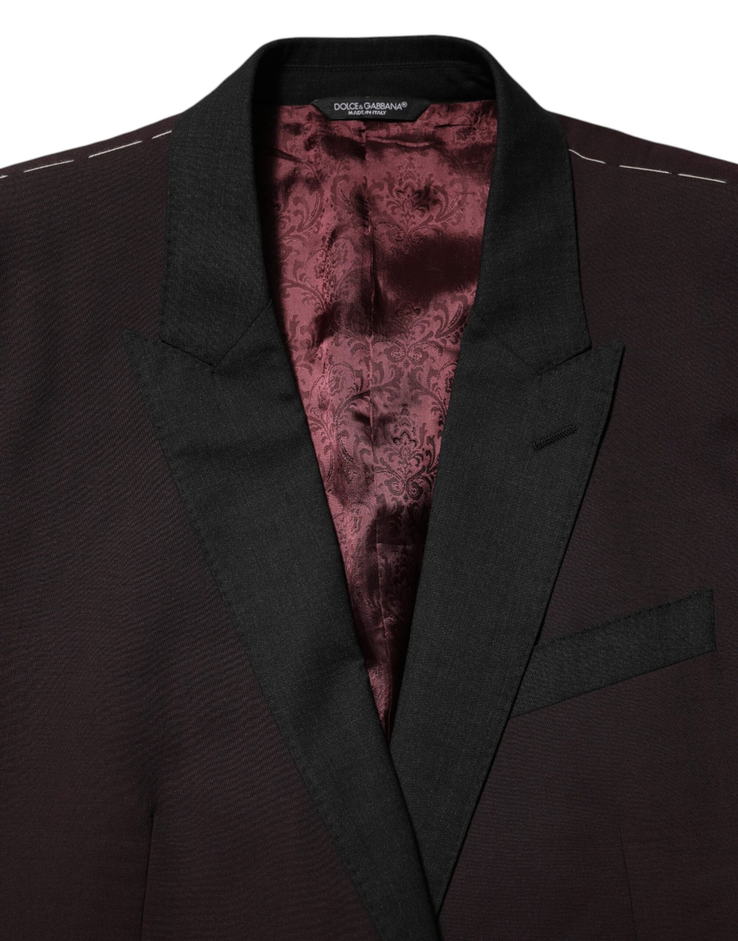 Blazer Dolce & Gabbana de lana granate con 2 botones