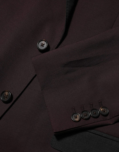 Blazer Dolce & Gabbana de lana granate con 2 botones