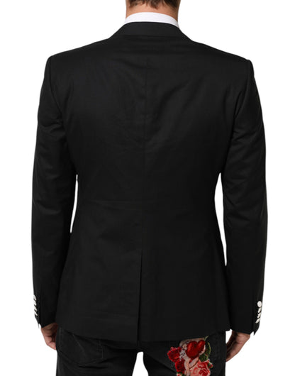 Blazer de Traje de Hombre Dolce & Gabbana Negro Blanco MARTINI de 1 Botón