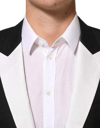 Blazer de Traje de Hombre Dolce & Gabbana Negro Blanco MARTINI de 1 Botón