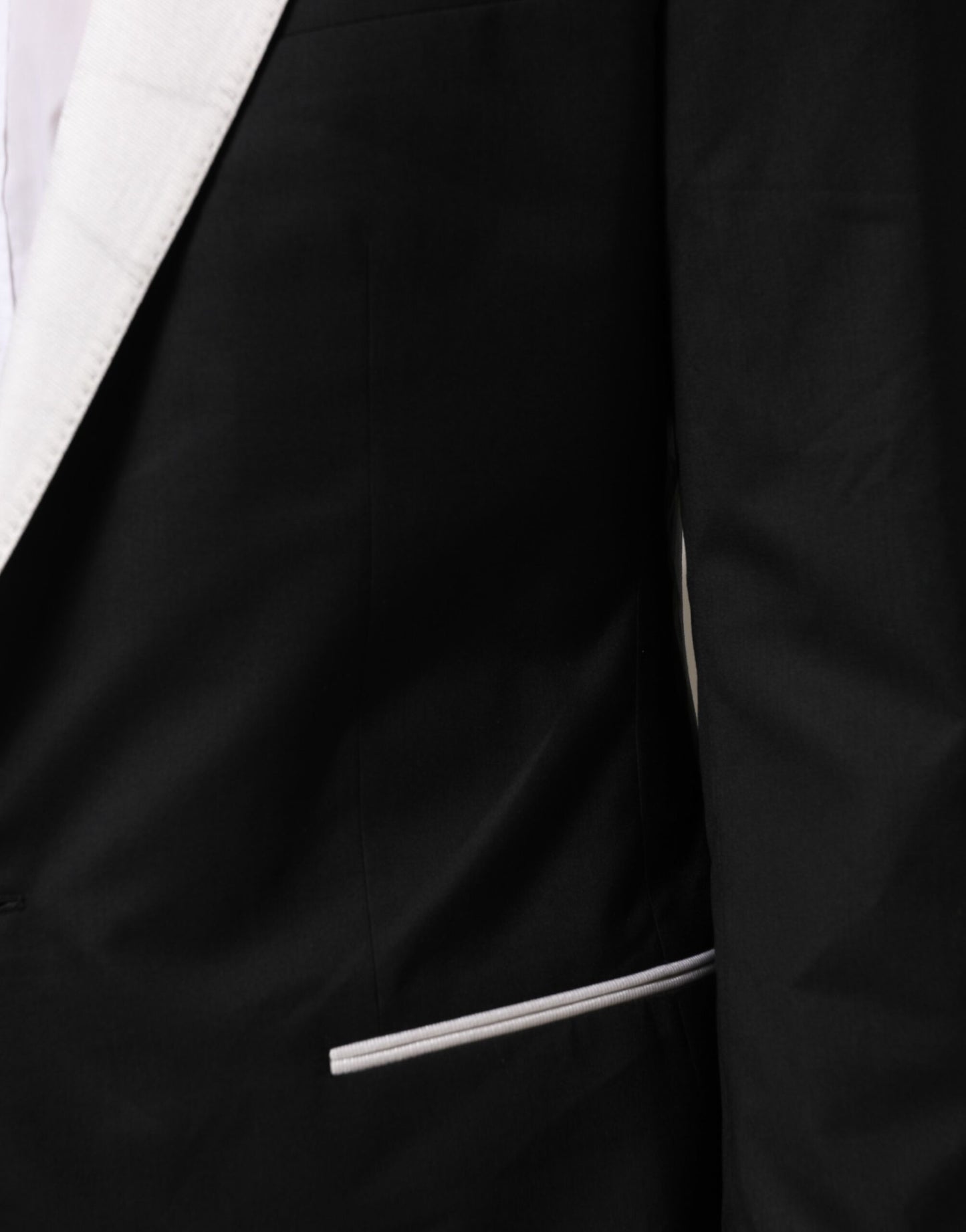 Blazer de Traje de Hombre Dolce & Gabbana Negro Blanco MARTINI de 1 Botón