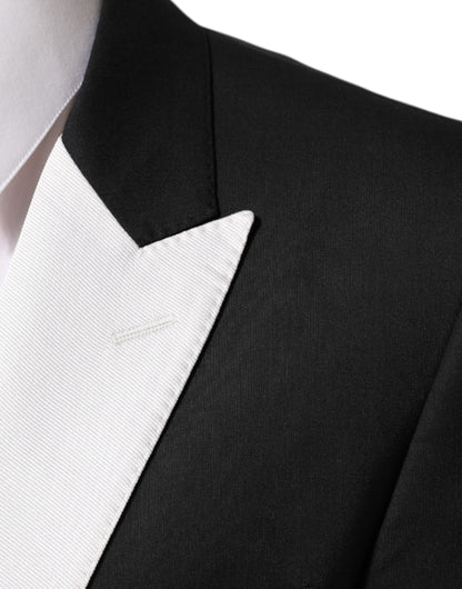 Blazer de Traje de Hombre Dolce & Gabbana Negro Blanco MARTINI de 1 Botón