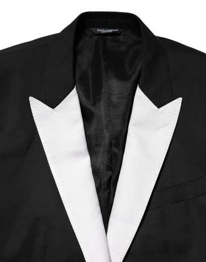 Blazer de Traje de Hombre Dolce & Gabbana Negro Blanco MARTINI de 1 Botón