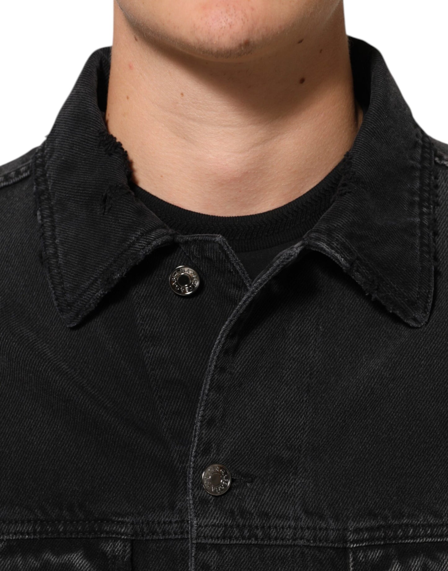 Blouson en jean Dolce & Gabbana en coton stretch noir