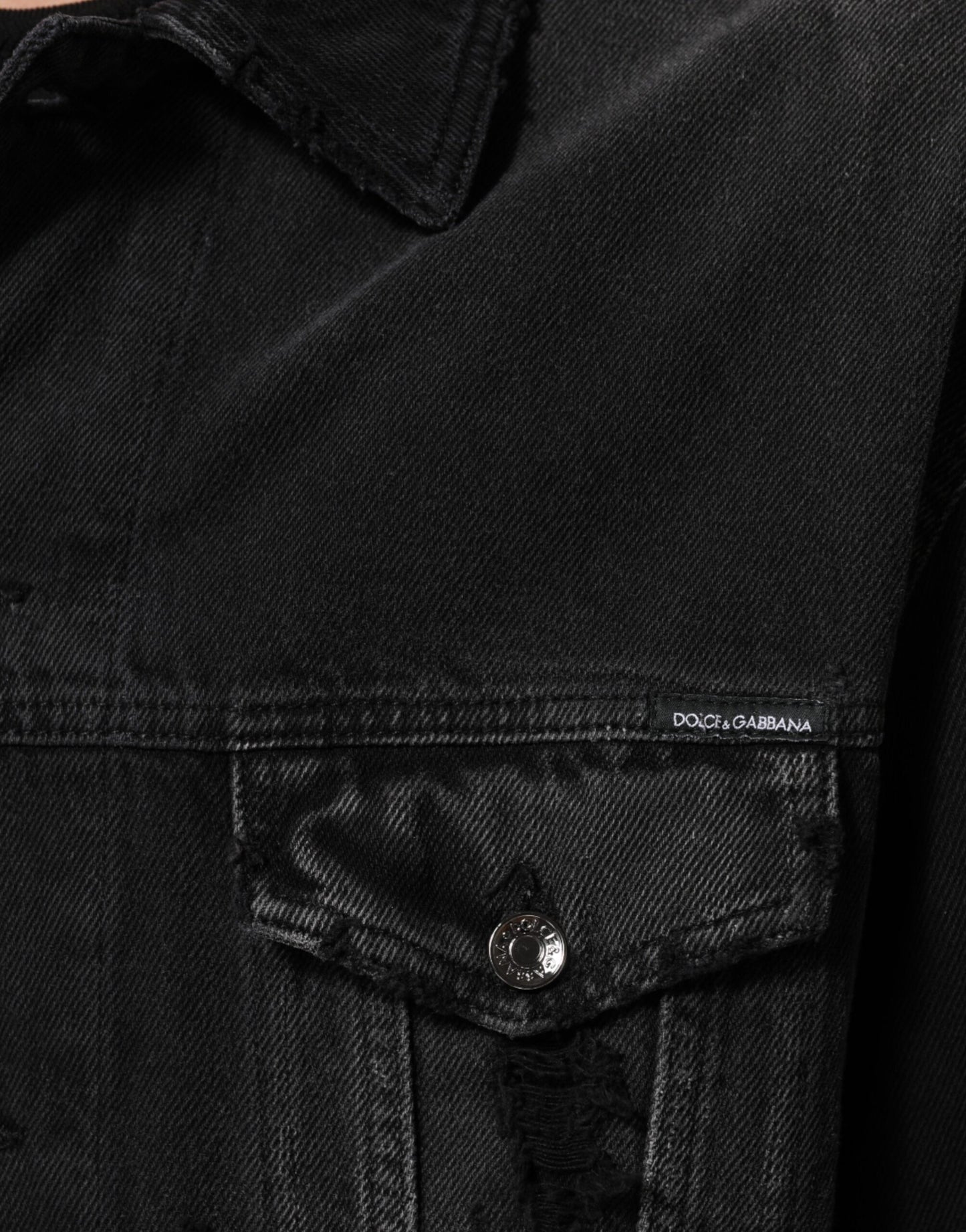 Blouson en jean Dolce & Gabbana en coton stretch noir