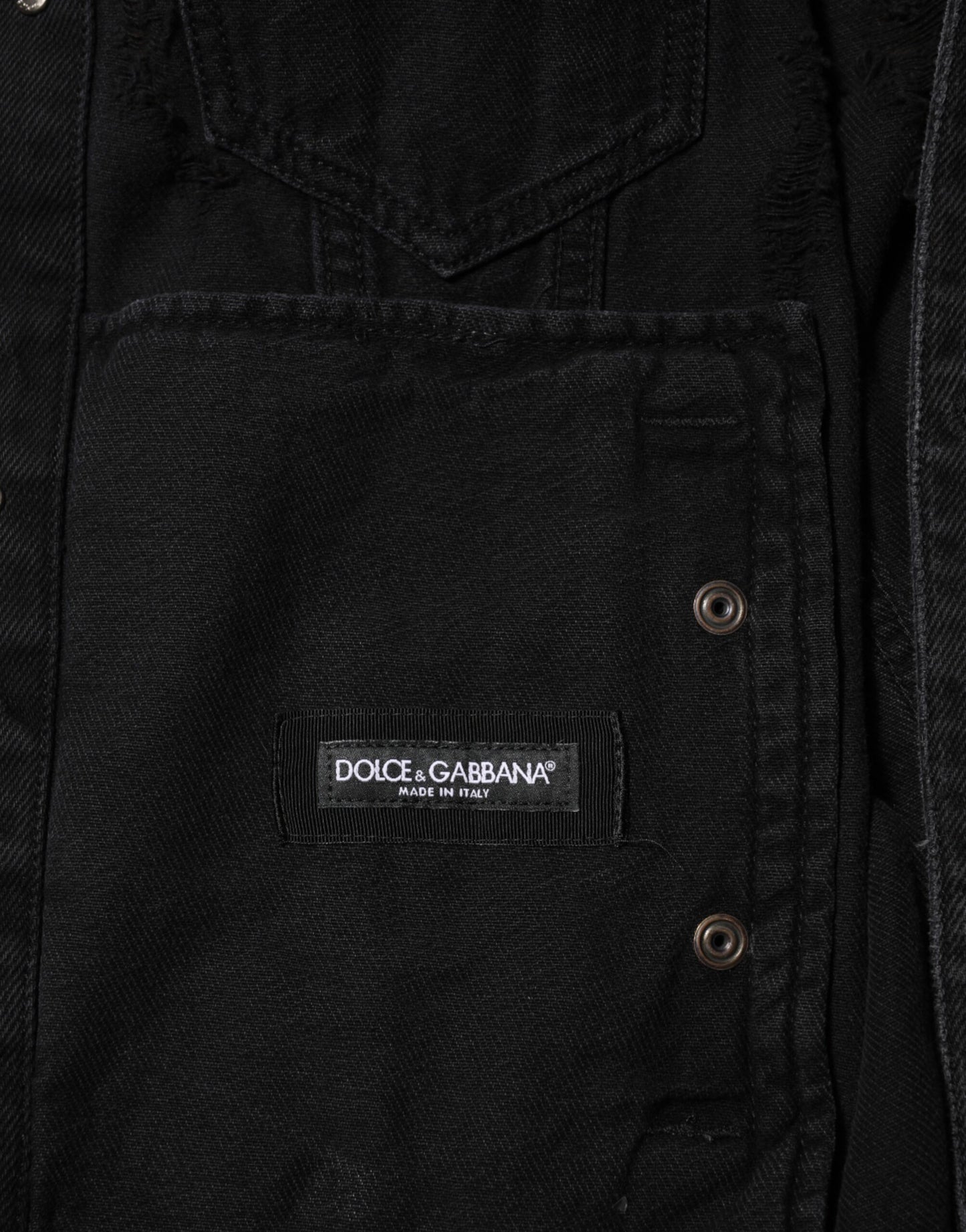 Blouson en jean Dolce & Gabbana en coton stretch noir