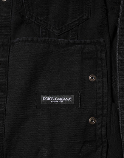 Blouson en jean Dolce & Gabbana en coton stretch noir