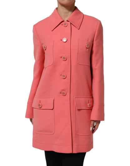 Gabardina rosa abotonada Dolce & Gabbana